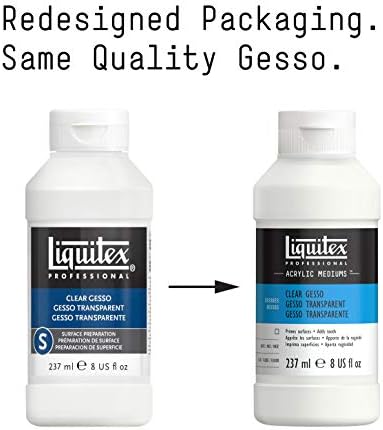 Liquitex Professional Gesso Surface Prep Medium, 237ml (8.0 oz), Clear