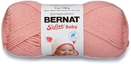 Bernat Softee Baby Yarn for Crocheting Soft, Soft Peach, 3-Pack