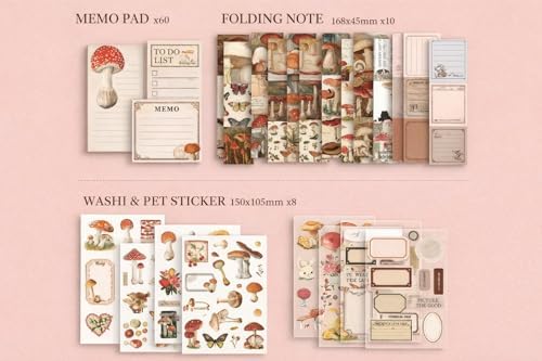 Scrapbook Kit, 350+ PCS Scrapbooking Supplies Set with Vintage Scrapbook Paper, Scrapbook Stickers, Ephemera, Vintage Decorations, Complete Junk Journal and DIY Memory Book Kit