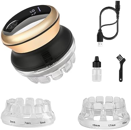 KEMEI Hair Clipper for Men Automatic Circular Hair Trimmer Self-Haircut Kit