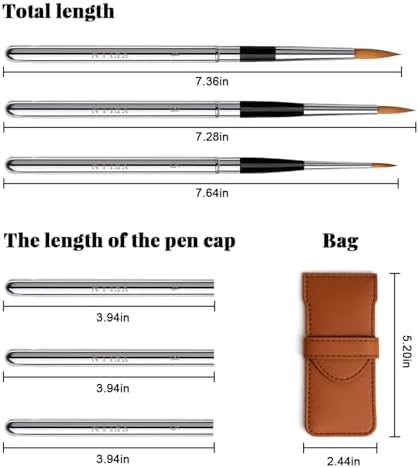 Travel Watercolor Brushes, Travel Kit with Leather Pouch Perfect for Watercolor Acrylics Gouache Ink Painting