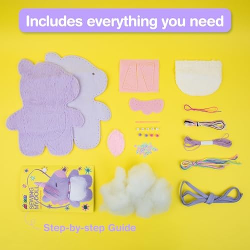 Avenir My First Sewing Kit Ages 6-8, Unicorn Stuffed Animal Craft Set