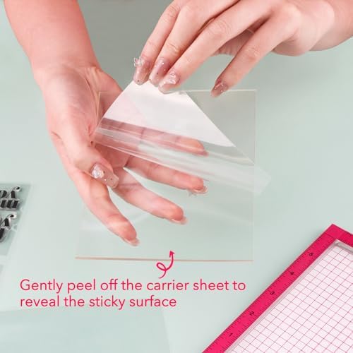 11Pcs/Set 4.75x6"/6x6"/6.5x8.5"Multi-Use Non-Slip Sticky Mats Fit in Stamp Positioning Tool Set,PhotopolymerGrip Mat with Printed Guides In Placeholding stencil in place Crafts Scrapbooking fixed Mat.