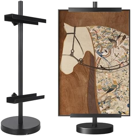 Adjustable Tabletop Easel Stand for Picture Frames, Picture Easels for Display, Gold Easel, Picture Frame Stand, Adjustable Art Easel.(18inch,Black)