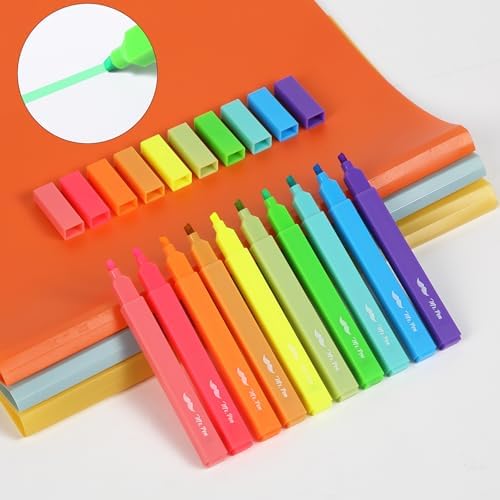 Mr. Pen- Aesthetic Highlighters No Bleed, 10 Pack, Assorted Colors | Chisel Tip, Cute Highlighters Assorted Colors for Journaling, Highlighting, Underlining, Fast Dry, Back to School Supplies
