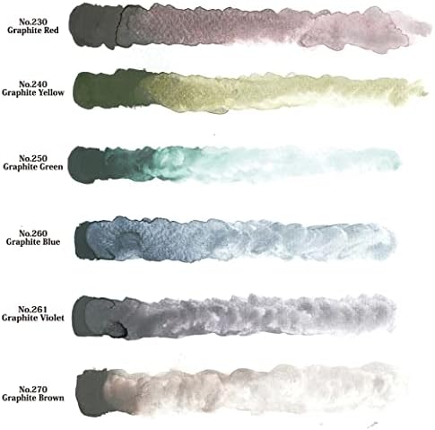 Kuretake Gansai Tambi GRAPHITE COLORS, 6 colors set, Made in Japan