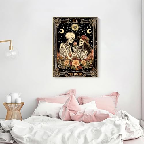 KICHANG Skull Diamond Art Kits for Adult Diamond Painting Kit for Beginner