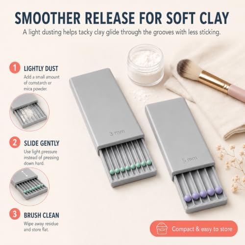 3D Print Clay Bead Roller Tool, Polymer Clay Ball Maker，White
