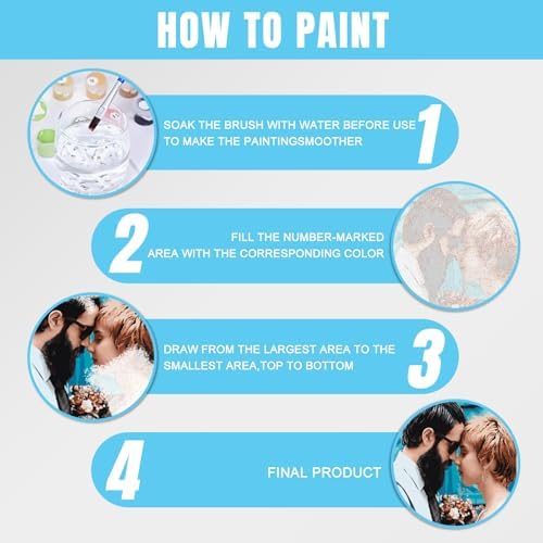 Custom Paint by Numbers Kit for Adults - Personalized DIY Canvas Art | Acrylic Painting Set with Brushes & Paints | Framed or Unframed Wall Decor | Complete Kit for Home | Unique Handmade Gift