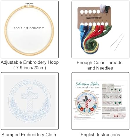 Louise Maelys Christian Cross Embroidery Kit for Beginners DIY Set