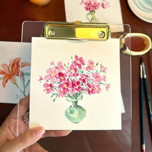 Mini Portable Handmade Artist Watercolor Paint,6 Colors Solid Watercolor