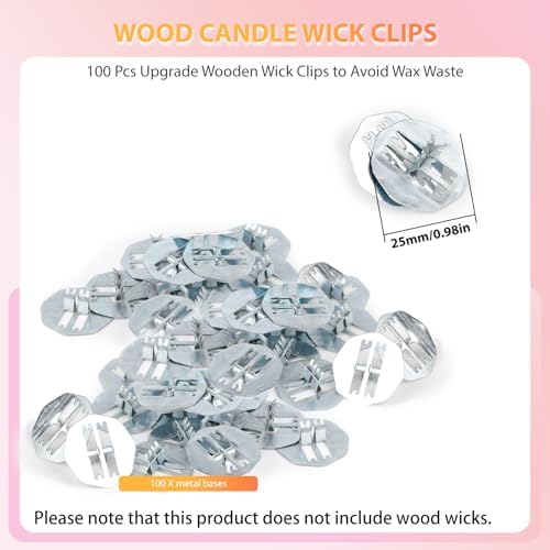 Count Durable Metal Wick Sustainers, 100 PCS