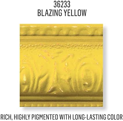 FolkArt Assorted Home Décor Acrylic Chalk Paint For Crafts, Blazing Yellow 8 fl oz Ultra Matte Acrylic Chalk Paint, Art Supplies With An Ultra Matte Finish, 36233