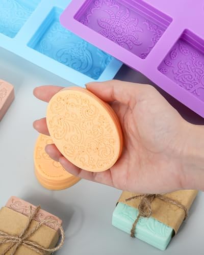 Silicone Soap Molds 2Pack, Rectangle Silicone Molds for Soap Making, Chocolate Jelly Pudding Mousse Cake Making