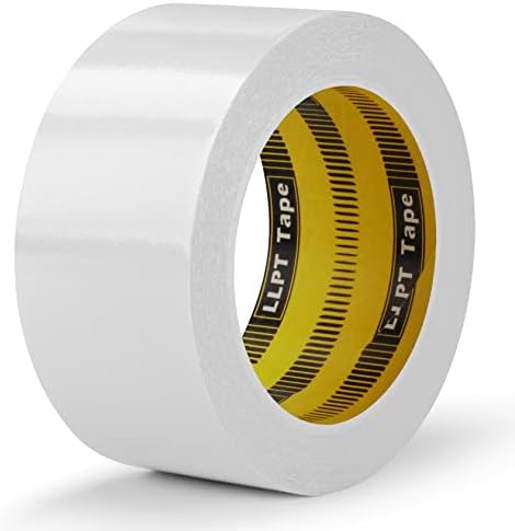 LLPT Double Sided Tape 2" x 50 Ft, White, 1 Pack