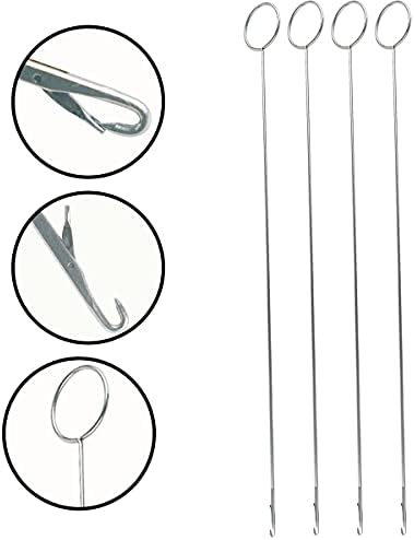 4 Pcs Sewing Loop Turner Hook, Needle Hook with Latch, Tongue Crochet Tool