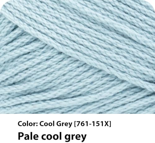 Lion Brand Yarn, 24/7 Cotton Yarn, Cool Grey, 1 Pack