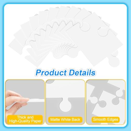 35 Pcs Blank Puzzle Pieces to Draw on, Make Your Own Puzzle Jigsaw
