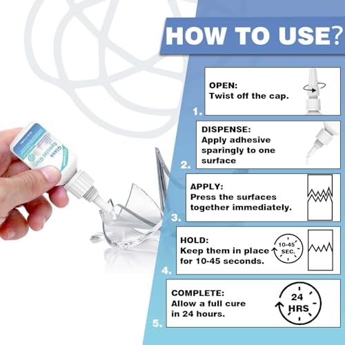 20g Glass Glue, Instant Strong Glue for Acrylic, Other Materials