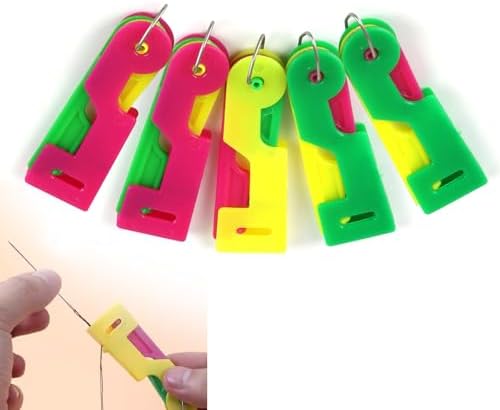 Automatic Needle Threader, DIY Hand Sewing Machine, Sewing Thread, for Embroidery, Cross Stitch Craft, 5PCS, (Random Color)