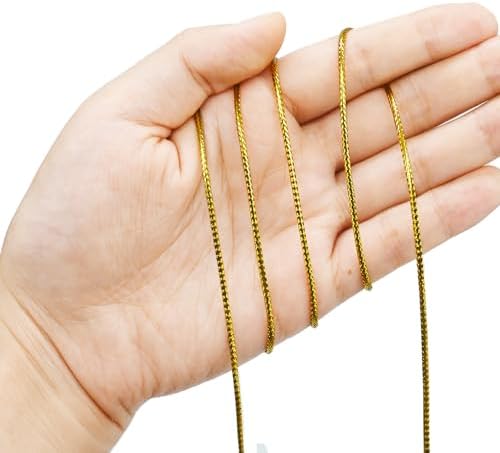 Metallic Bright Gold Twine 1.5 mm Thick 328 Feet for DIY Crafts Festival Christmas Tree Decor