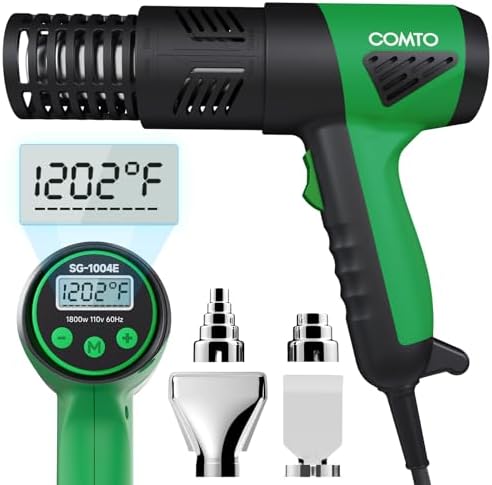 Heat Gun, 1800W Variable Temperature Hot Air Gun with LCD Display