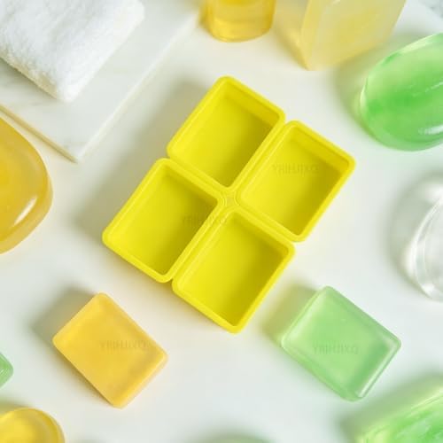 2Pcs Soap Molds Silicone | Rectangle Molds for Soap Making Soap Homemade Craft 8×6×4cm