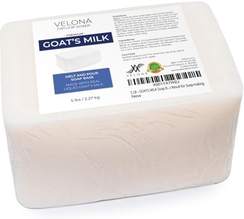 velona 5 lb - Goat Milk Soap Base, Melt & Pour, SLS/SLES Free