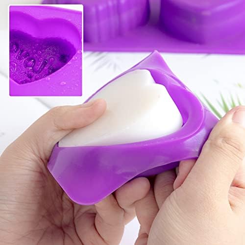 4 Types Rose Heart Soap Silicone Mold 3D Flower Love Shape Fondant Mold Handmade Cake Chocolate Candy Resin Candle Soap Beeswax Floral Craft Valentine's Day Wedding Decor