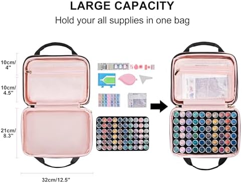 Leudes Diamond Art Storage Painting Case 60 Slots Bead Art Kits for Adults