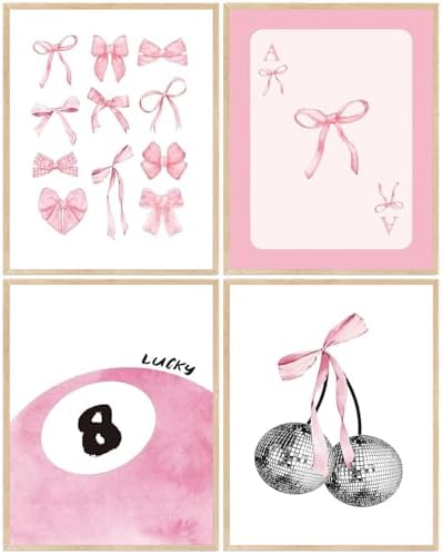 4 Pack Pink Diamond Art Kits for Adults, Diamond Painting Kits for Beginner