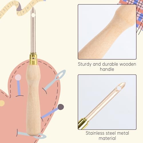 AUGSUN 13 Pcs Punch Needle Kit Embroidery Tool Set for Beginners Adults