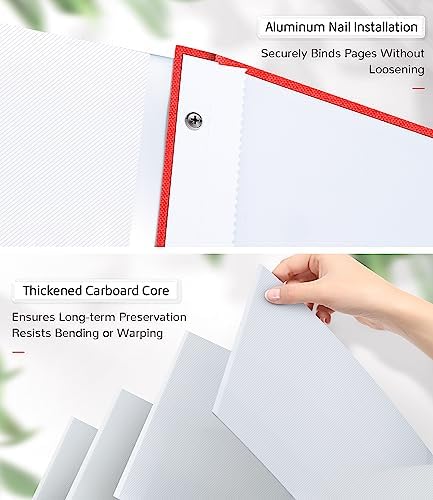 Artfeel Photo Album Self Adhesive Scrapbook Album for 3x5 4x6 5x7 8x10 Pictures,120 Pages Linen Cover with Display Window DIY Photo Book,Ideal Gifts for Family Travel Wedding Baby