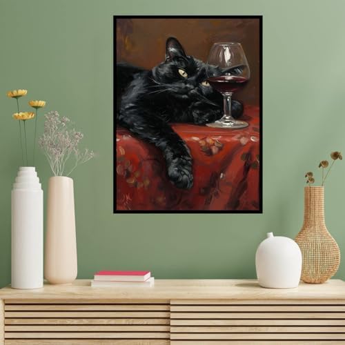 Benjenes Black Cat Diamond Art Kits for Adults, Diamond Painting Kits
