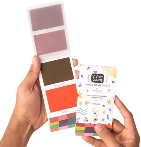 Viviva Watercolor Sheets - Spring 16 Colors, Travel Watercolor Paint Set