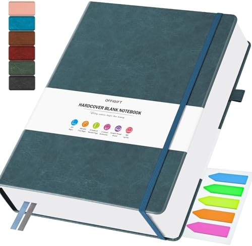 Blank Journal, Hardcover Sketchbook 8.5" x 11", 320 Pages Blank Notebook A4