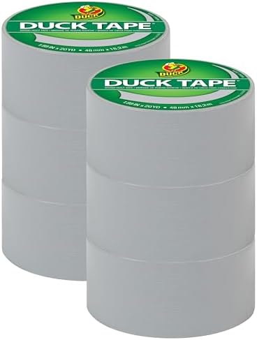 Duck Brand Color Duct Tape, 6-Roll, Dove Grey (285226_C)