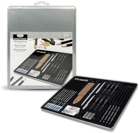 Royal & Langnickel Essentials(TM) Sketching Art Set W/Tin Blue, 1 count (pack of 1)