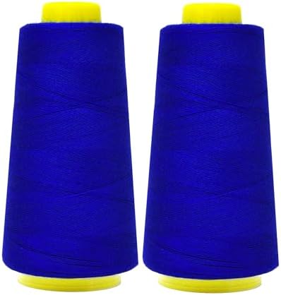 Mandala Crafts Royal Blue Mercerized Cotton Thread for Sewing Quilting
