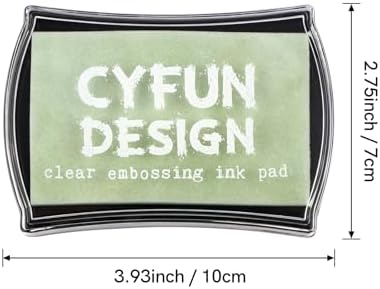 BAOFALI Clear Embossing Ink Pad for Stamping & Scrapbooking - Slow-Drying Crisp Ink, Raised Durable Surface for All Stamp Sizes | Long-Lasting Inkpads for Rubber Stamps Arts & Crafts Supplies