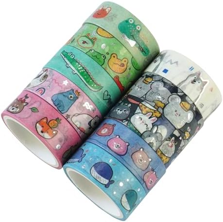 20 Rolls Cute Animals Washi Tape Set