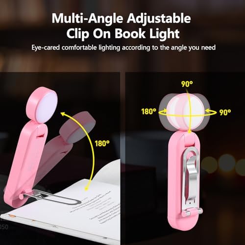 VAVOFO USB Rechargeable Book Light, Bookmark Clip on LED Reading Light