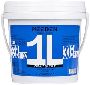 MEEDEN Cobalt Blue Acrylic Paint: 1L /33.8oz Heavy Body Gloss Finish