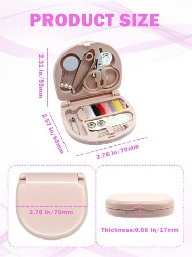 Mini Sewing Kit,Small Travel Size Emergency Pocket Sewing Kit with Buttons,Threads,Scissors,Needles Portable DIY Supplies Needle and Thread Set for Beginner Little Plastic Box