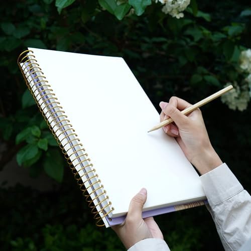 FLYING EAGLE Hardcover Sketchbook for Drawing 8.5 x 11 Spiral Sketch Book for Adults Women Kids with 100gsm 68lb 120 Sheets Premium Paper Sketch Pad for Drawing Books Notebook Art Supplies, Purple | 120 Sheets, 100gsm 68lb, Purple Large Spiral Bound Sk...