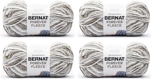 Bernat Forever Fleece Yarn, 280G, Latte (Pack of 2)