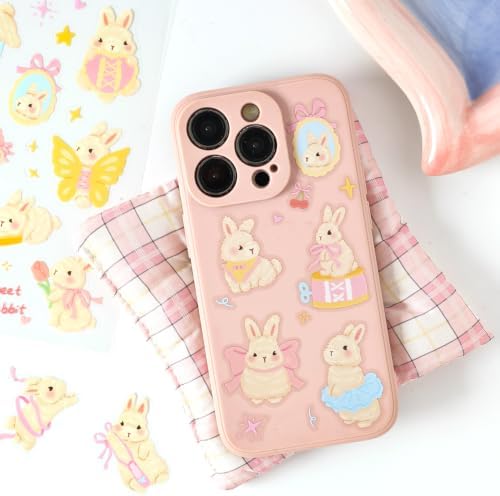 128Pcs Cute Pets for Scrapbooking,Self-Adhesive Transparent Cute Pets Scrapbook Supplies Journaling Supplies for Adult Card Making Letters DIY Water Bottle Cards Decoration
