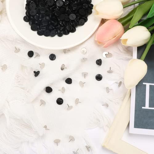 JANYUN 120 Pairs Rubber Blank Pin Backs Butterfly Clutch Backings Holder
