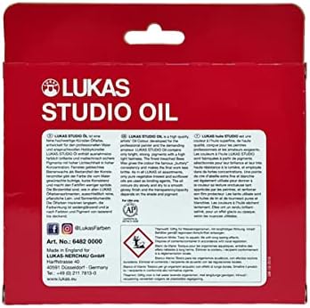 Lukas Studio Artist Oil Color Paints - High-pigment oil paint made with natural binder for artist, painting, & more! - [Assorted Colors - 20 mL]