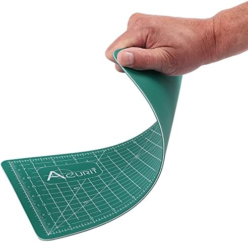 Acurit Self-Healing Cutting Mats - Self-Healing Craft Mats for Cutting, Measurements, Studios, Design, & More! - [Green - 9x12"]